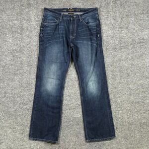 Helix Mens Slim Boot Jeans Size 32x30 Blue Denim Cotton Casual Low Rise